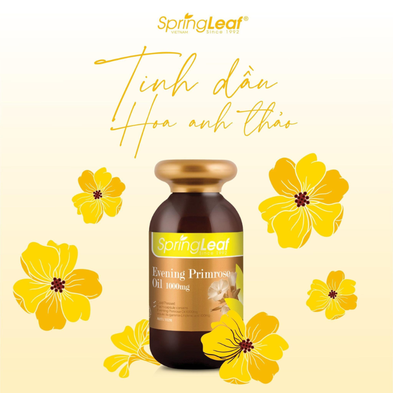 SpringLeaf Viên Uống Tinh Dầu Hoa Anh Thảo Evening Primrose Oil 1000mg 90 viên
