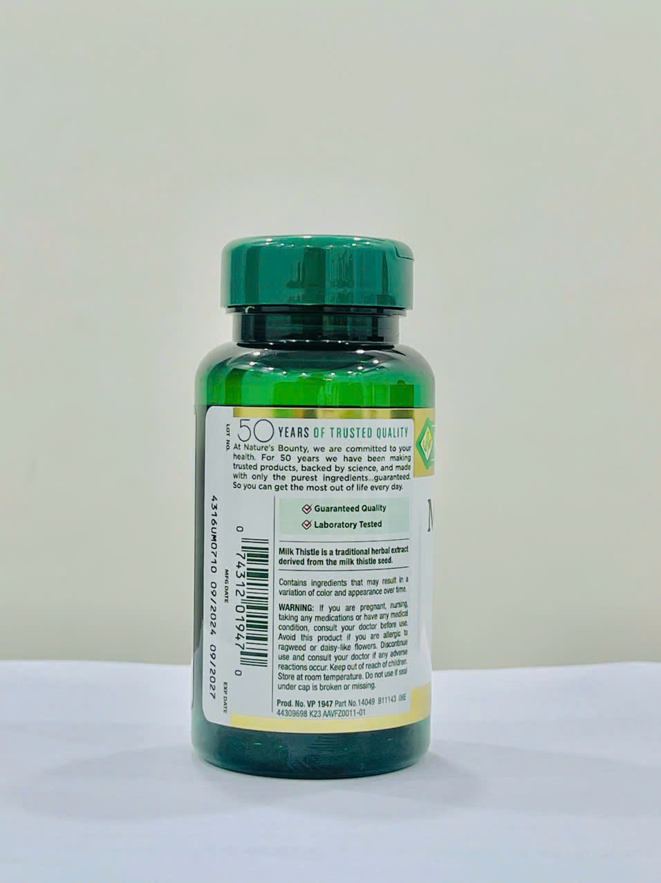 Nature's Bounty Viên Uống Milk Thistle Extract Hỗ Trợ Bảo Vệ Gan Hộp 50 Viên