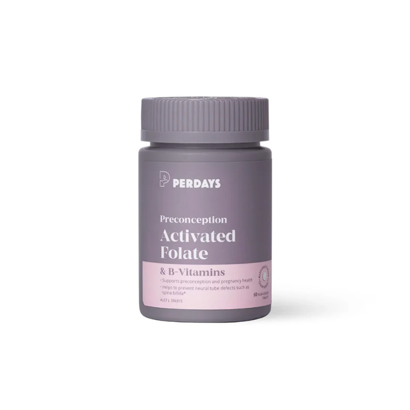 Folate Acticated Perdays Viên Uống Activated Folate & B-Vitamins Bổ Sung Acid Folic & V