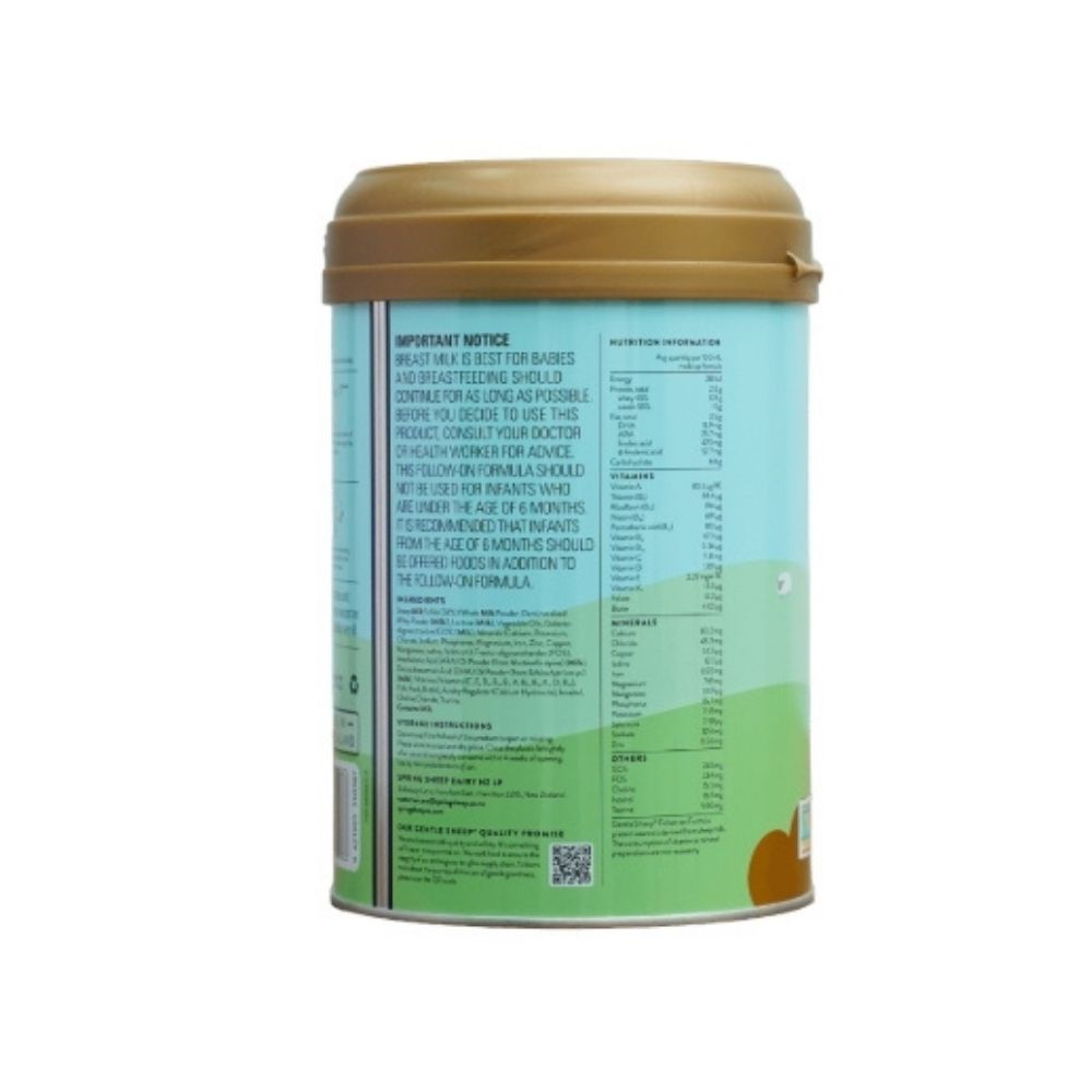 Gentle Sheep Follow-on Formula Số 2 (6–12 Tháng) Sữa Công Thức Hỗ Trợ Phát Triển Não Bộ Và Thị Giác 800g