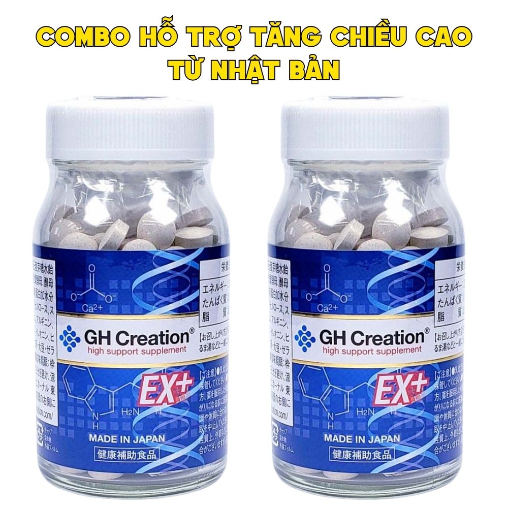 [SẴN HÀNG] Combo 2 lọ GH Creation Viên Uống Hỗ Trợ Tăng Chiều Cao Nhật Bản Ex 270 viên