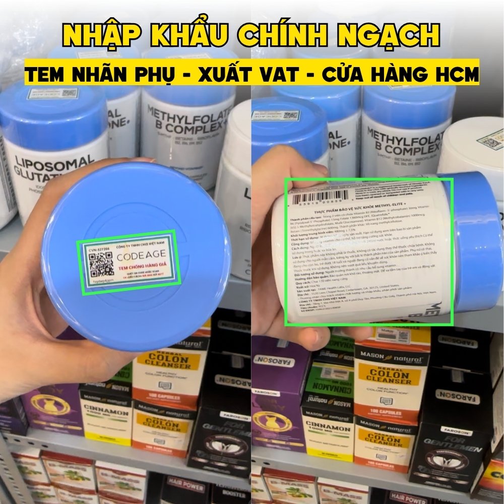 Codeage Viên Uống Methylfloate B Complex Hỗ Trợ Cải Thiện Trí Nhớ 120 Viên