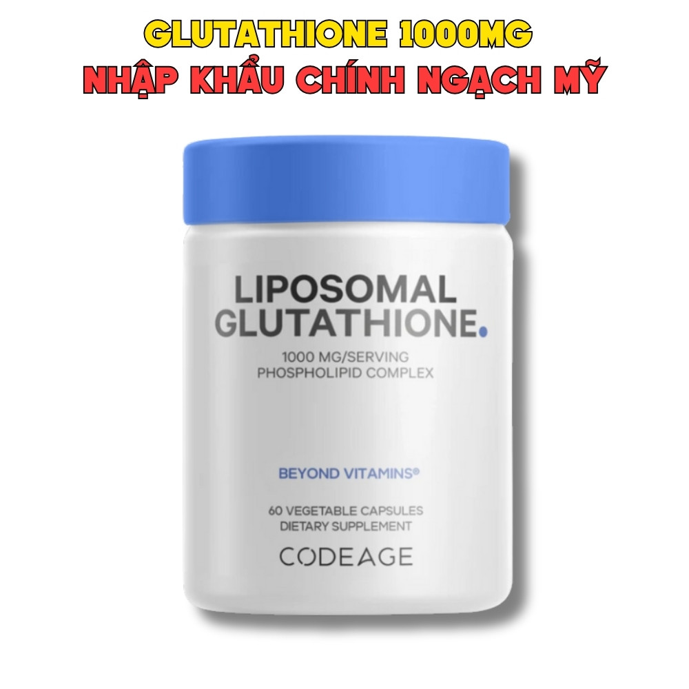 CodeAge Viên Uống Liposomal Glutathione 1000mg 60 Viên - Chính Ngạch Mỹ