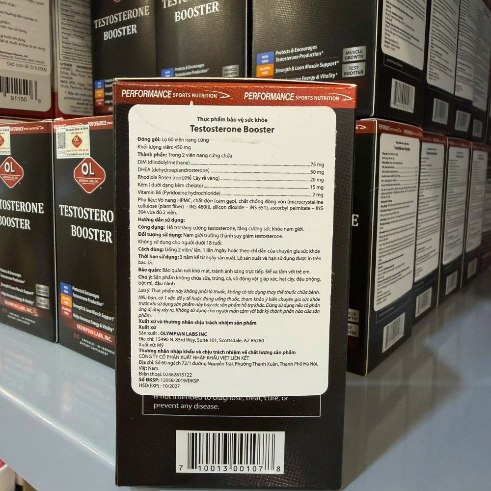 Testosterone Booster Olympian Labs Hỗ Trợ Cân Bằng Và Tăng Cường Sinh Lý Nam 60 Viên - Chính Ngạch Mỹ