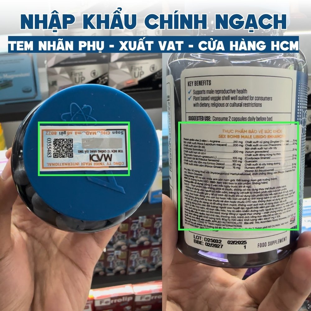 Applied Nutrition Viên Uống Hỗ Trợ Nam Giới 120 viên - Chính Ngạch Anh Quốc, Bán Chạy Nhất
