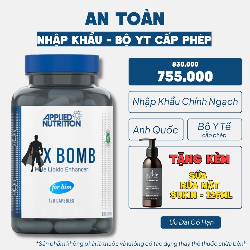 Applied Nutrition Viên Uống Hỗ Trợ Nam Giới 120 viên - Chính Ngạch Anh Quốc, Bán Chạy Nhất