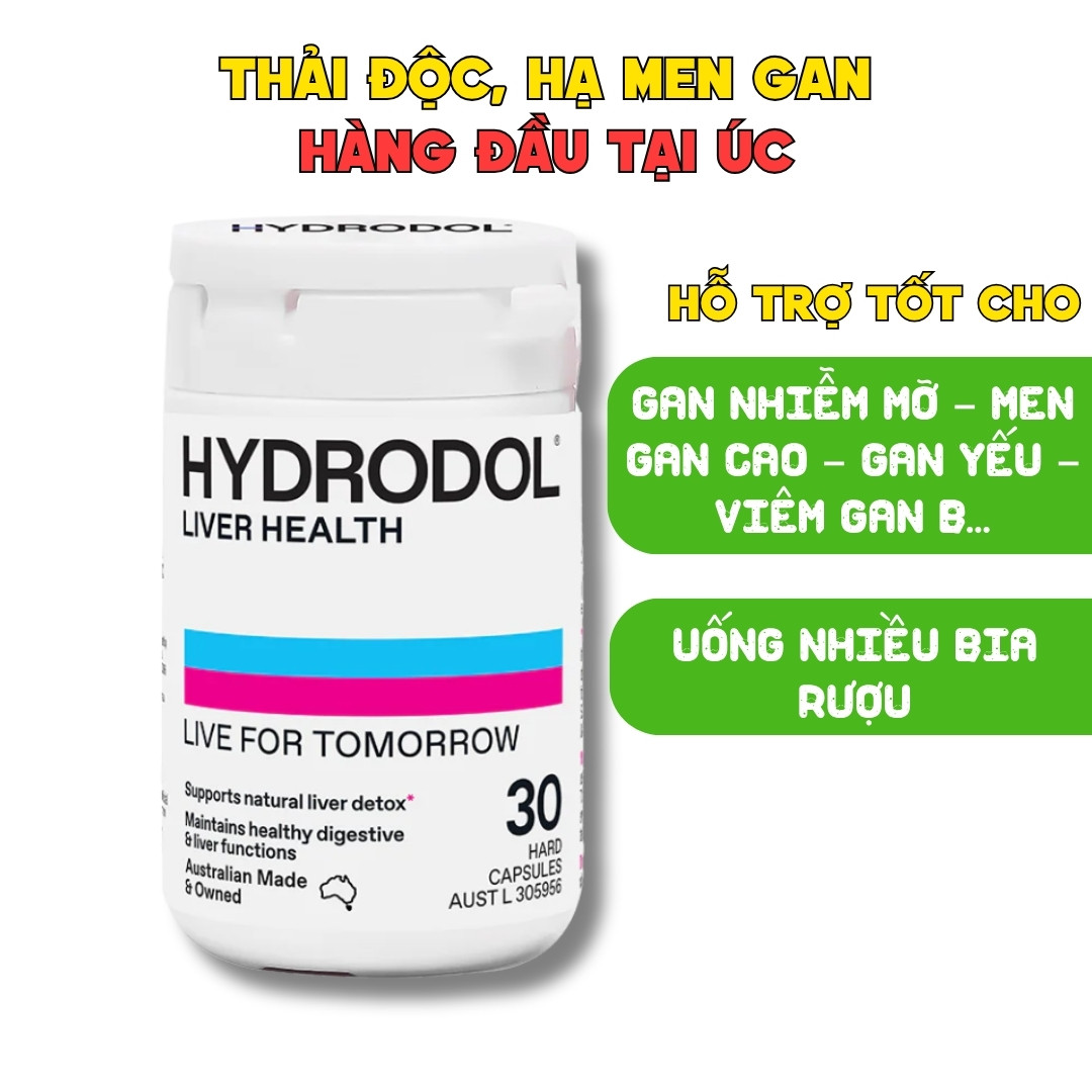 Hydrodol Viên Uống Liver Health  Bổ Gan Thải Độc Mát Gan 30 viên - Chính Ngạch Úc