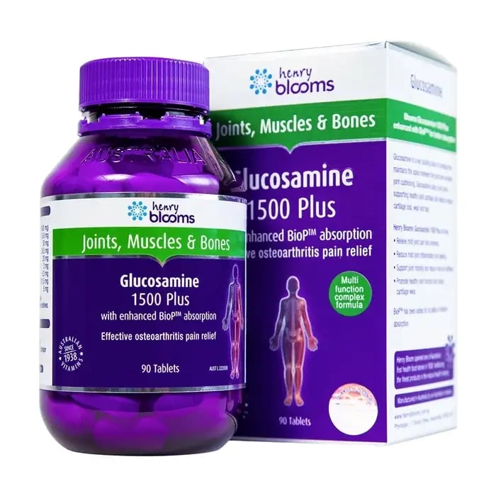 Henry Blooms Viên Uống Hỗ Trợ Sụn Khớp Glucosamine 1500 Plus 90 Viên