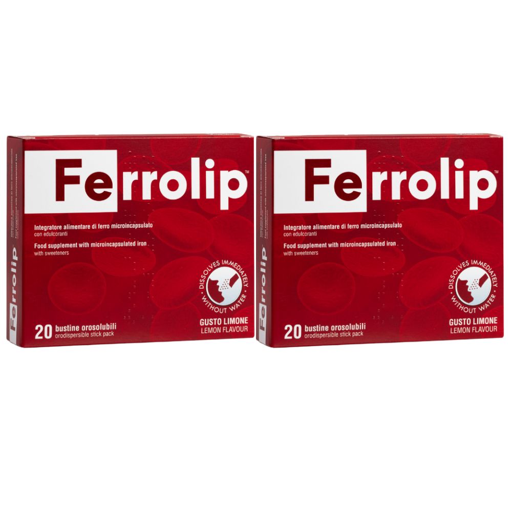 Combo 2 Hộp Ferrolop Sắt Sinh Học Dạng Bột Tăng Khả Năng Hấp Thu Không Gây Nóng 20 Gói
