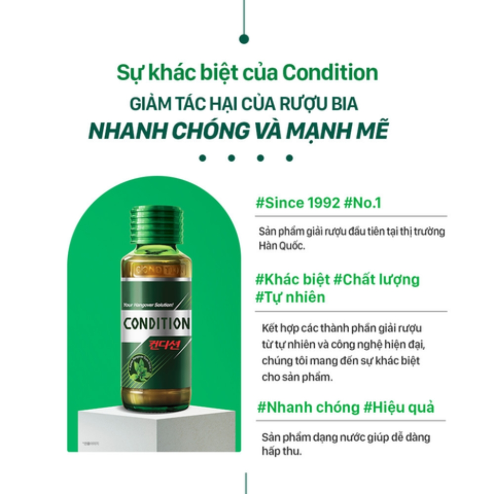 Combo 5 Chai Inno.N Nước Hỗ Trợ Giải Rượu, Giải Độc, Tăng Cường Chức Năng Gan Condition 100ml
