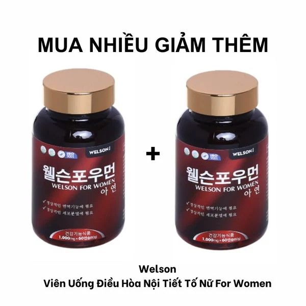 Combo 2 Hộp Welson Viên Uống Điều Hòa Nội Tiết Tố Nữ For Women 60 Viên