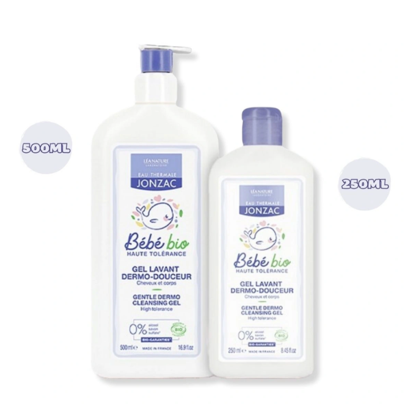 Jonzac Gel Tắm Gội Hữu Cơ Dành Cho Bé Từ Sơ Sinh Viêm Da Cơ Địa 500ml