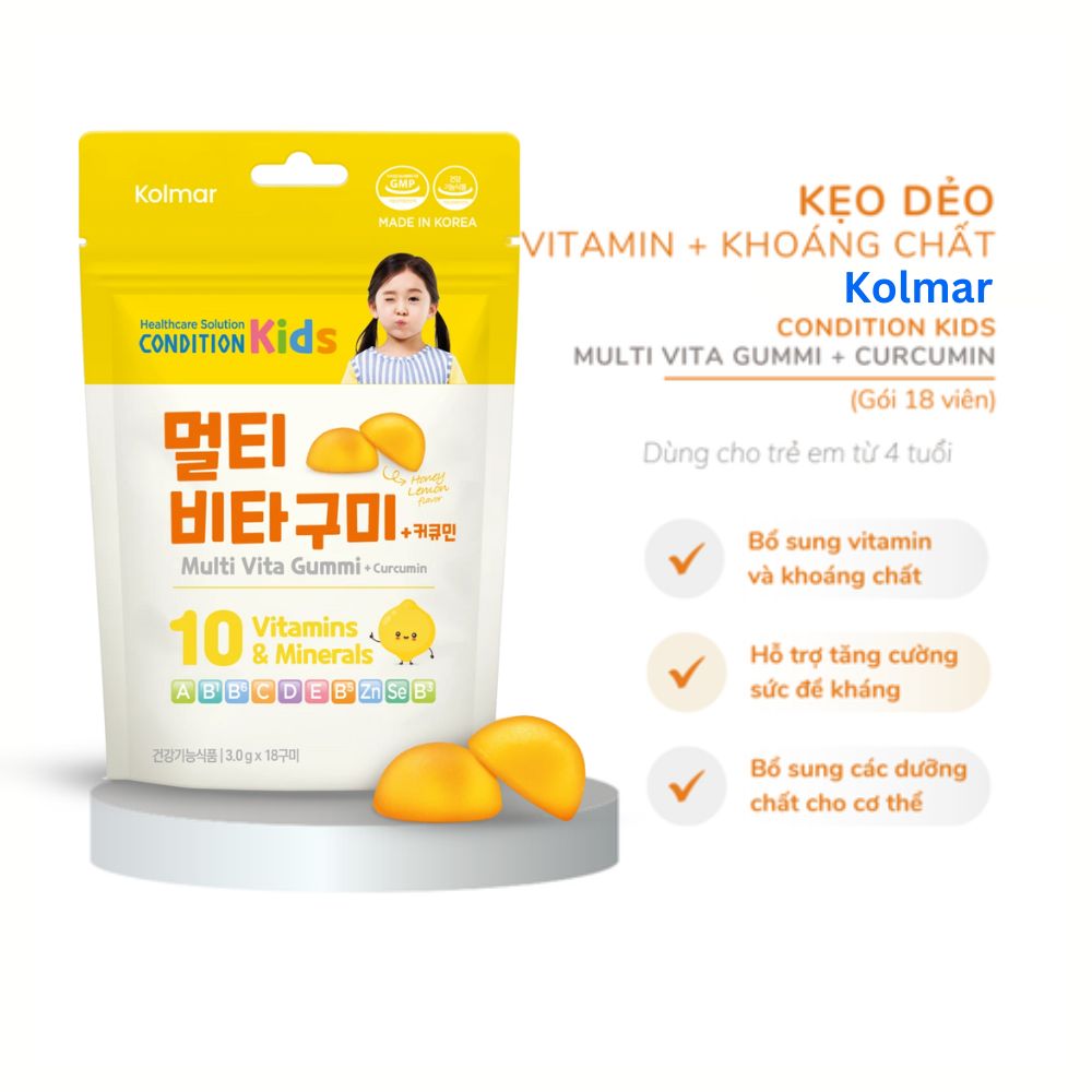 Kolmar Kẹo Dẻo Dinh Dưỡng Condition Kids Multi Vita Gummi Curcumin 5 Gói
