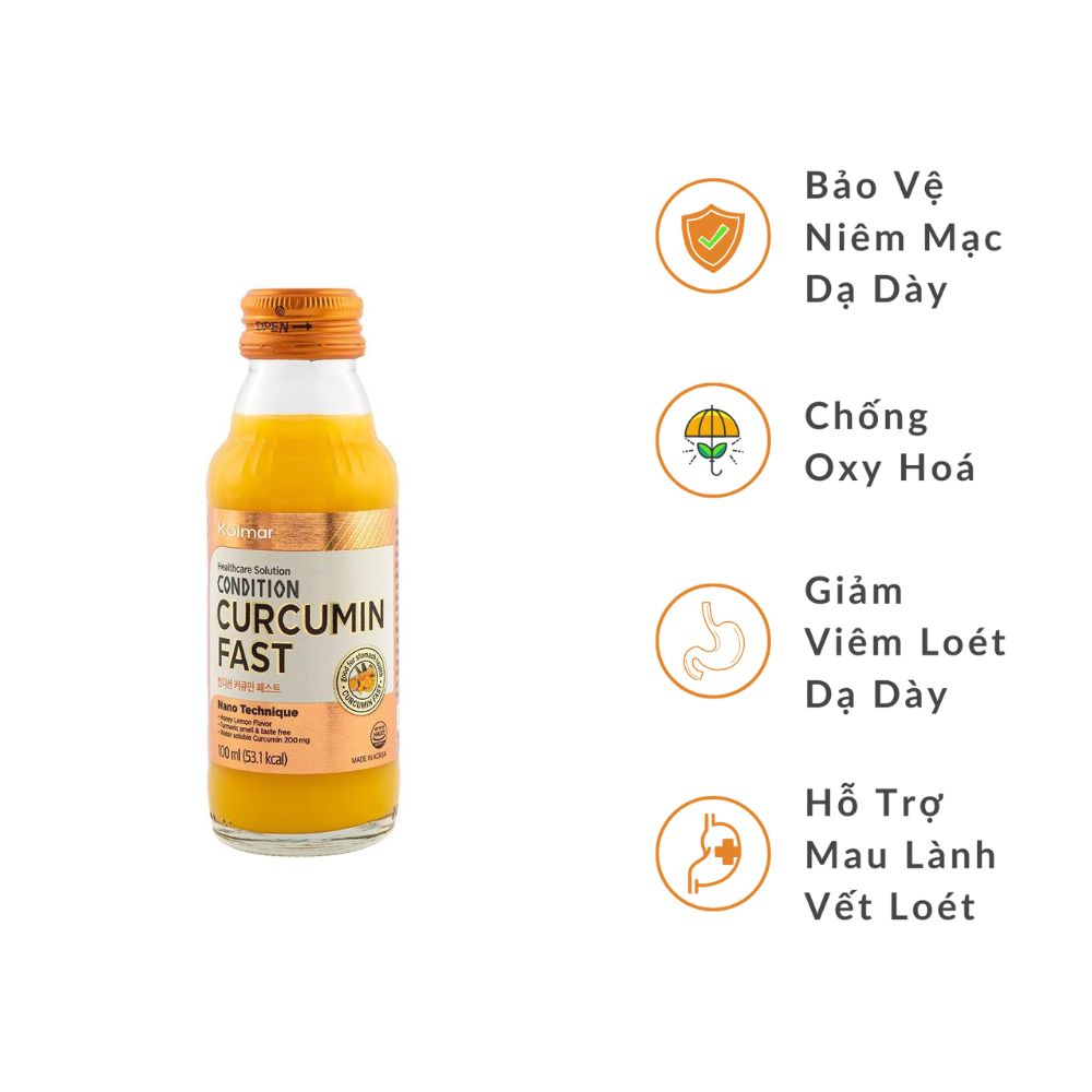 Kolmar Nước Bảo Vệ Tăng Cường Chức Năng Dạ Dày Condition Curcumin Fast 100ml