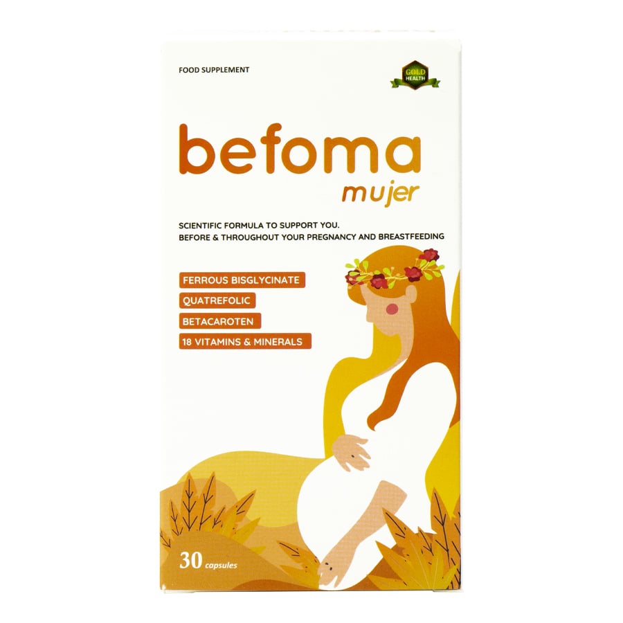 Befoma Viên Uống Vitamin Tổng Hợp Hữu Cơ Cho Bà Bầu Bổ Sung Sắt, Acid Folic Và Các Vitamin Khoáng Chất Khác Hộp 30 Viên
