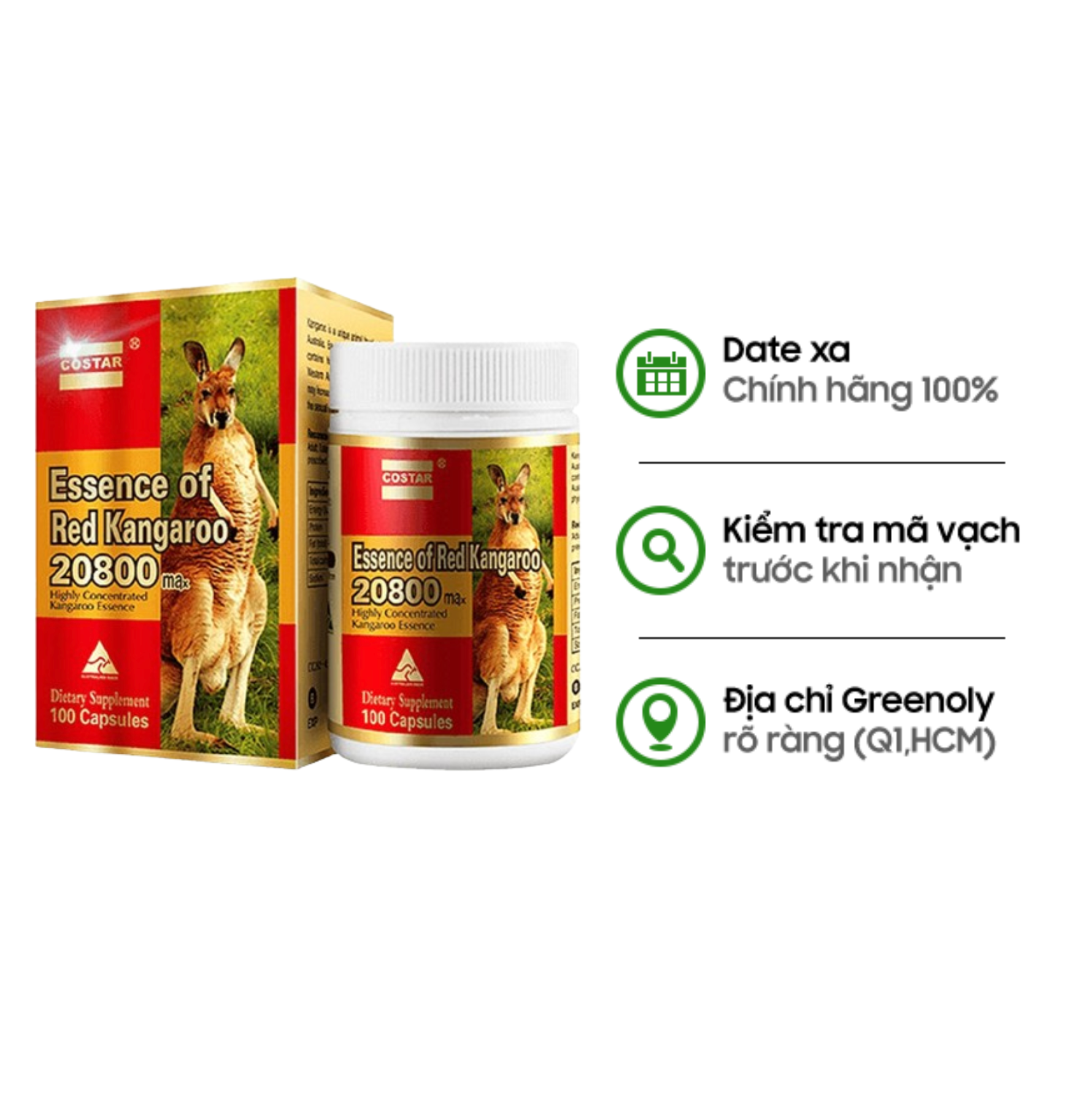 Costar Viên Uống Tăng Cường Sinh Lý Essence Of Kangaroo 20800max 100 Viên