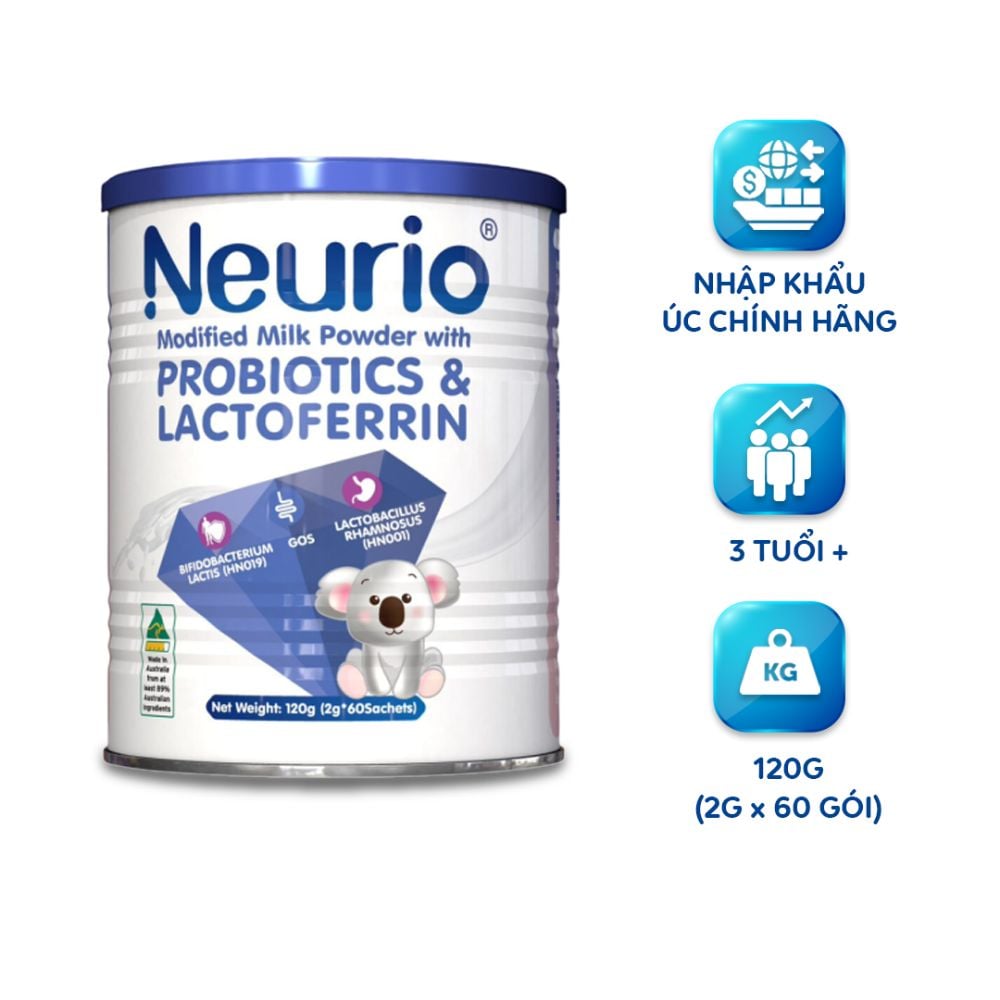 Neurio Sữa Bột Tăng Cường Hệ Miễn Dịch Và Lợi Khuẩn Probiotics & Lactoferrin