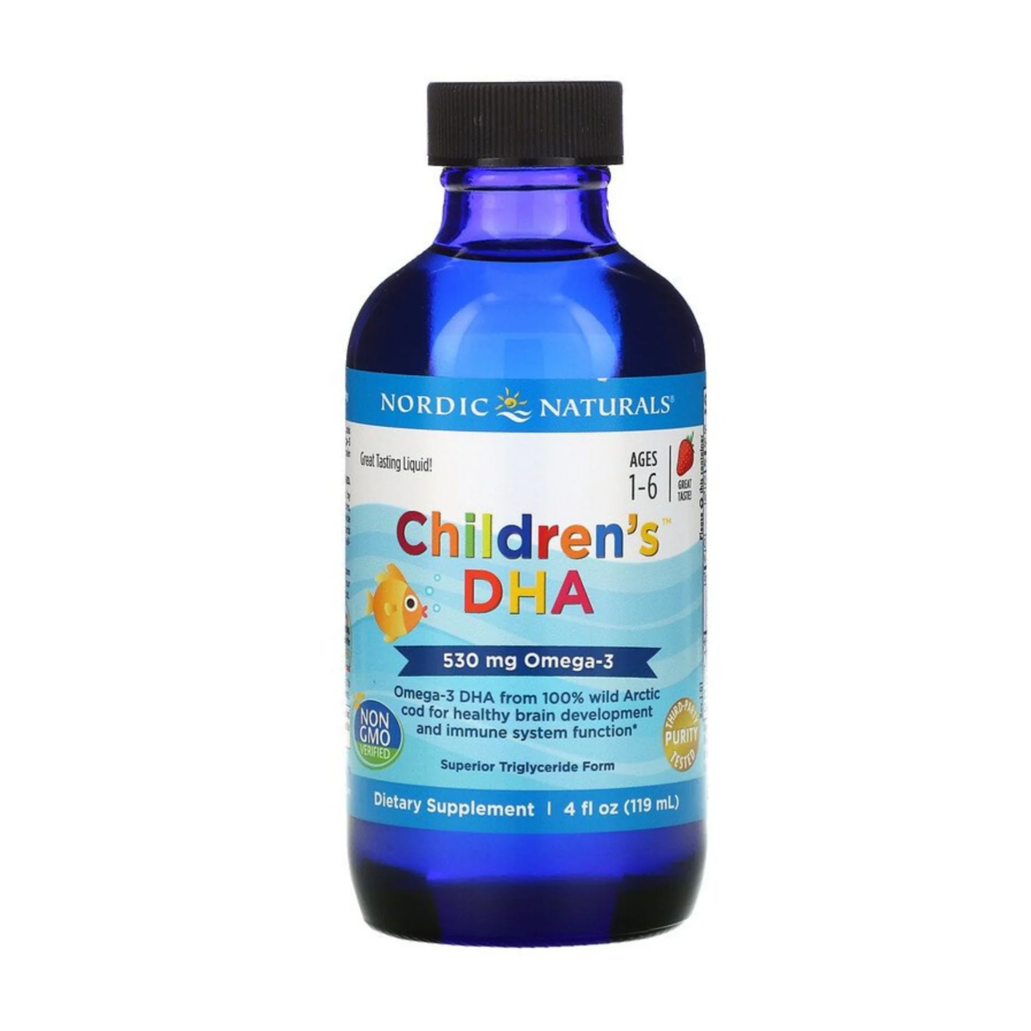 Nordic Naturals Dung Dịch Children's DHA Liquid Hỗ Trợ Bổ Sung DHA Cho Trẻ Em Chai 119ml