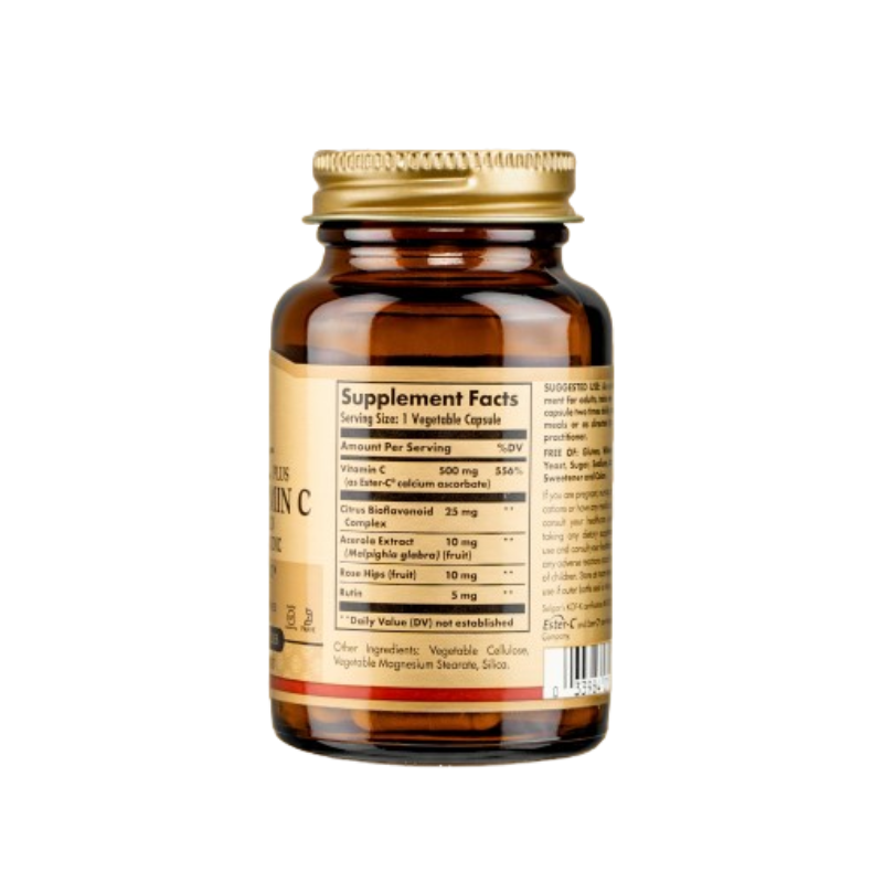 Solgar Viên Uống Bổ Sung Vitamin C Ester-C 500MG Không Kích Ứng Dạ Dày 50 Viên
