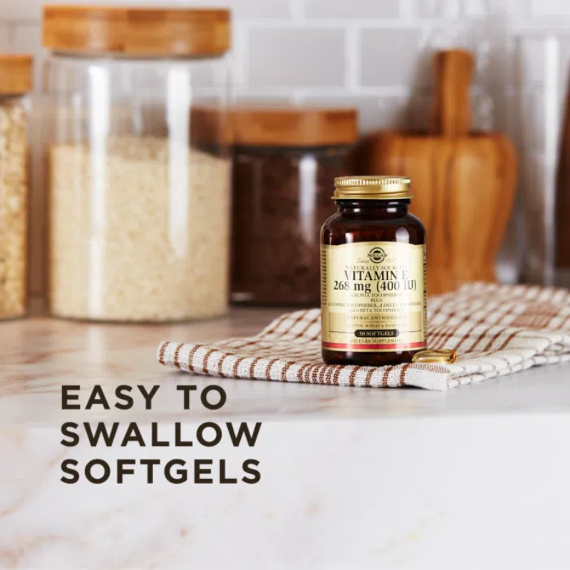 Solgar Viên Uống Bổ Sung Vitamin E 400 IU Hỗ Trợ Chống Lão Hóa 50 Viên