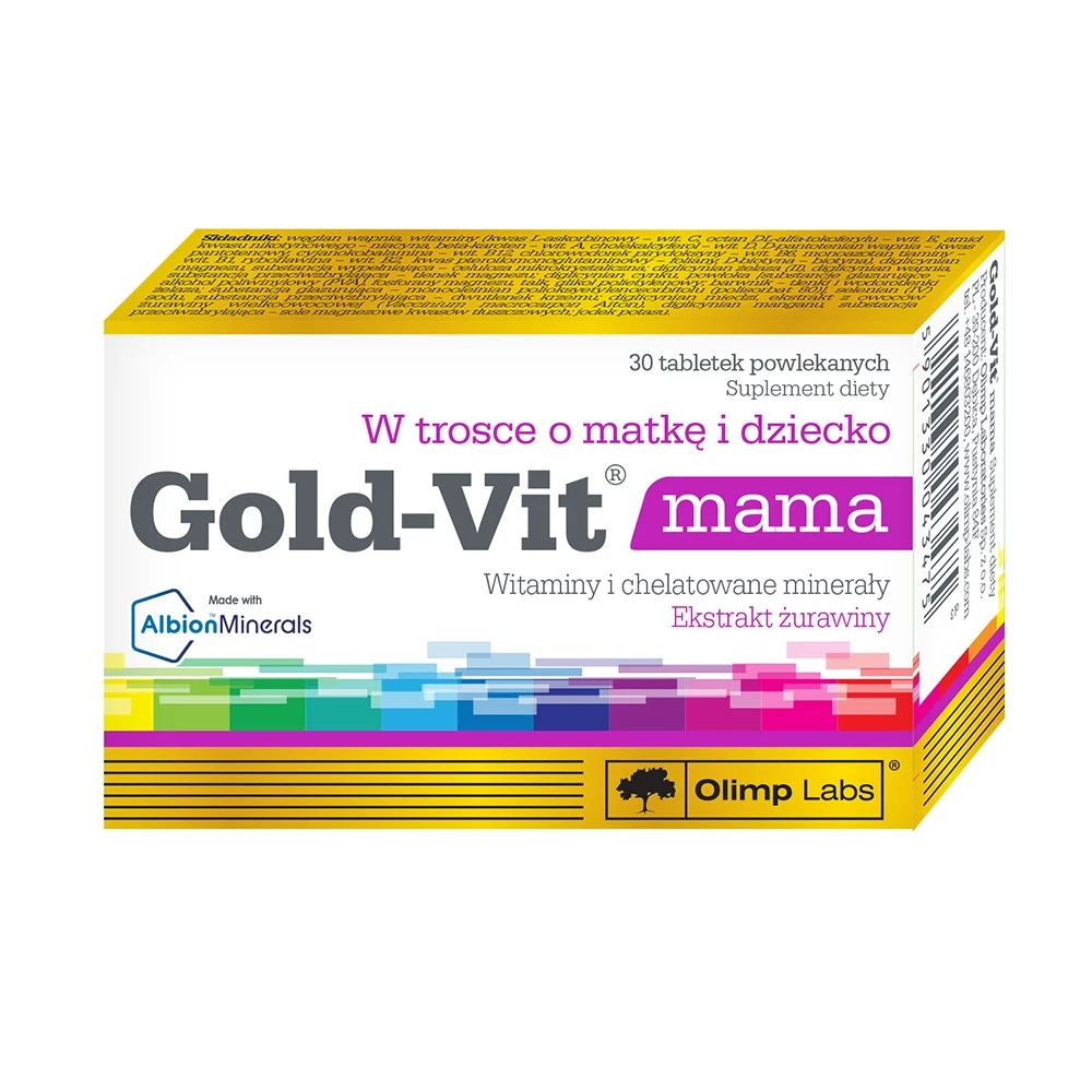 Olimp Labs Gold Vit Mama Vitamin Tổng Hợp Cho Bà Bầu & Mẹ Sau Sinh Hộp 30 Viên