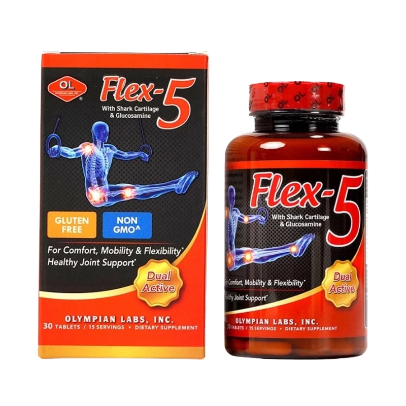 Olympian Labs Viên Uống Hỗ Trợ Chống Viêm, Tái Tạo Sụn Khớp Flex-5 30 Viên