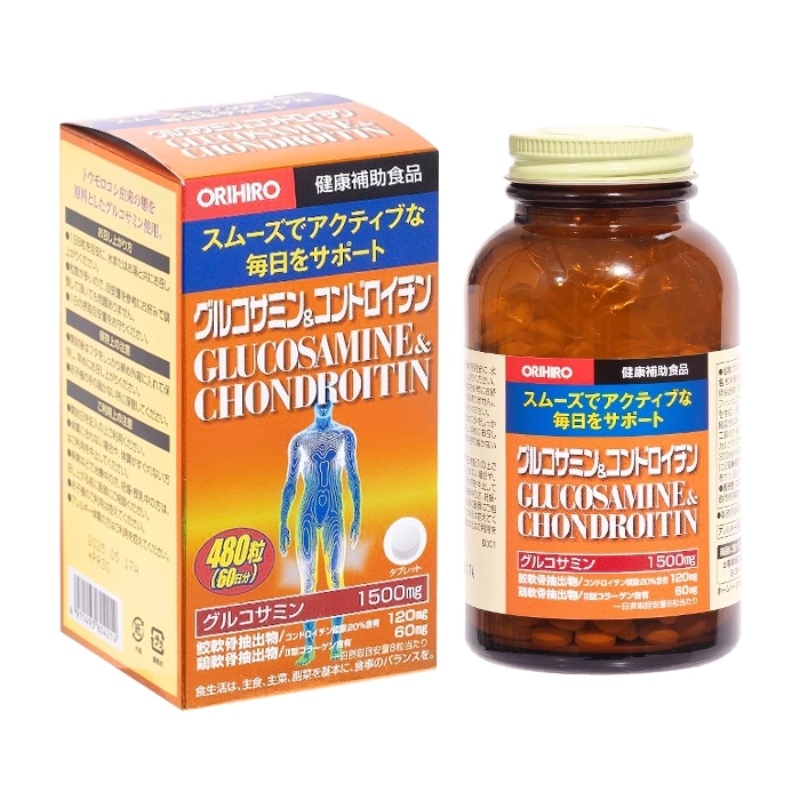 Orihiro Viên Uống Hỗ Trợ Xương Khớp Glucosamine & Chondroitin 480 Viên