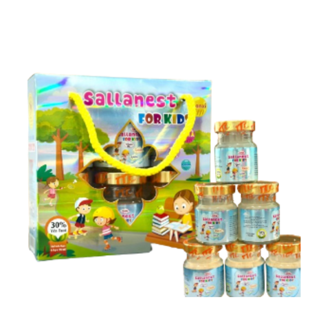 Sallanest Nước Yến Chưng 30% Tổ Yến Cho Bé 6 Hũ x 70ml (1 Hũ)