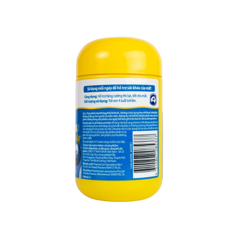 Nature's Way Viên Nhai Blue Light Eye Defence Kids Smart Vita Gummies Bảo Vệ Mắt, Tăng Cường Thị Lực, Chống Ánh Sáng Xanh Cho Trẻ 50 Viên