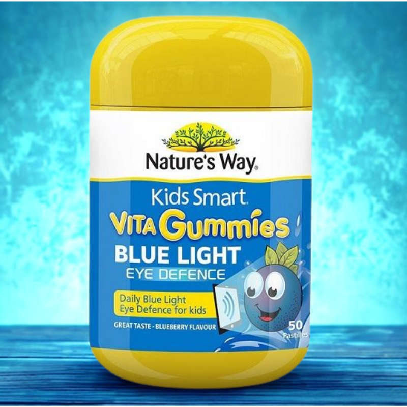 Nature's Way Viên Nhai Blue Light Eye Defence Kids Smart Vita Gummies Bảo Vệ Mắt, Tăng Cường Thị Lực, Chống Ánh Sáng Xanh Cho Trẻ 50 Viên