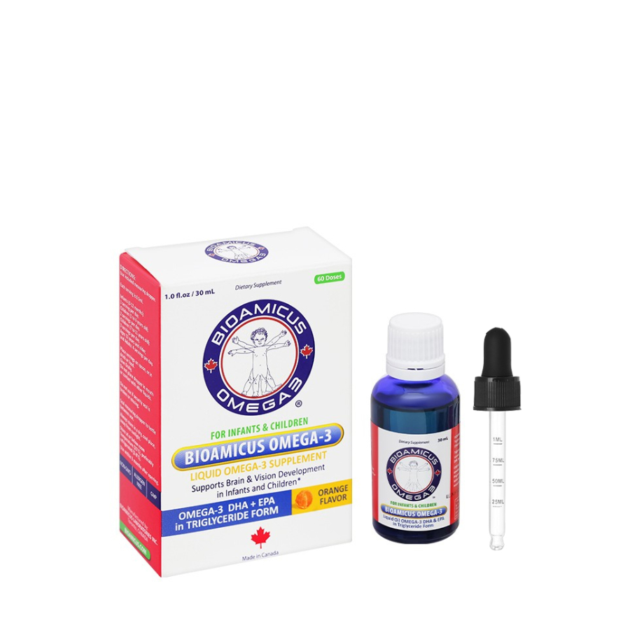 Bioamicus Omega 3 Chứa DHA Và EPA Hỗ Trợ Tăng Cường Thị Lực Và Trí Não Cho Trẻ Lọ 30ml
