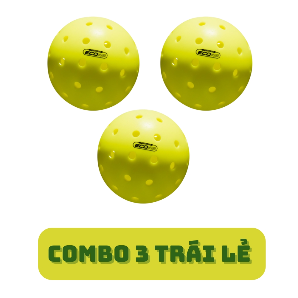 Combo 3 Trái Facolos F-Eco 48 Bóng Pickleball 48 Lỗ