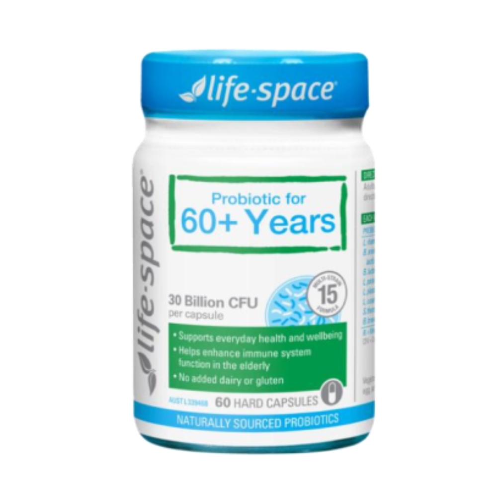 "Life Space Viên Uống Men Vi Sinh Dành Cho Người Lớn Tuổi Probiotic For 60+ Years 60 Viên "