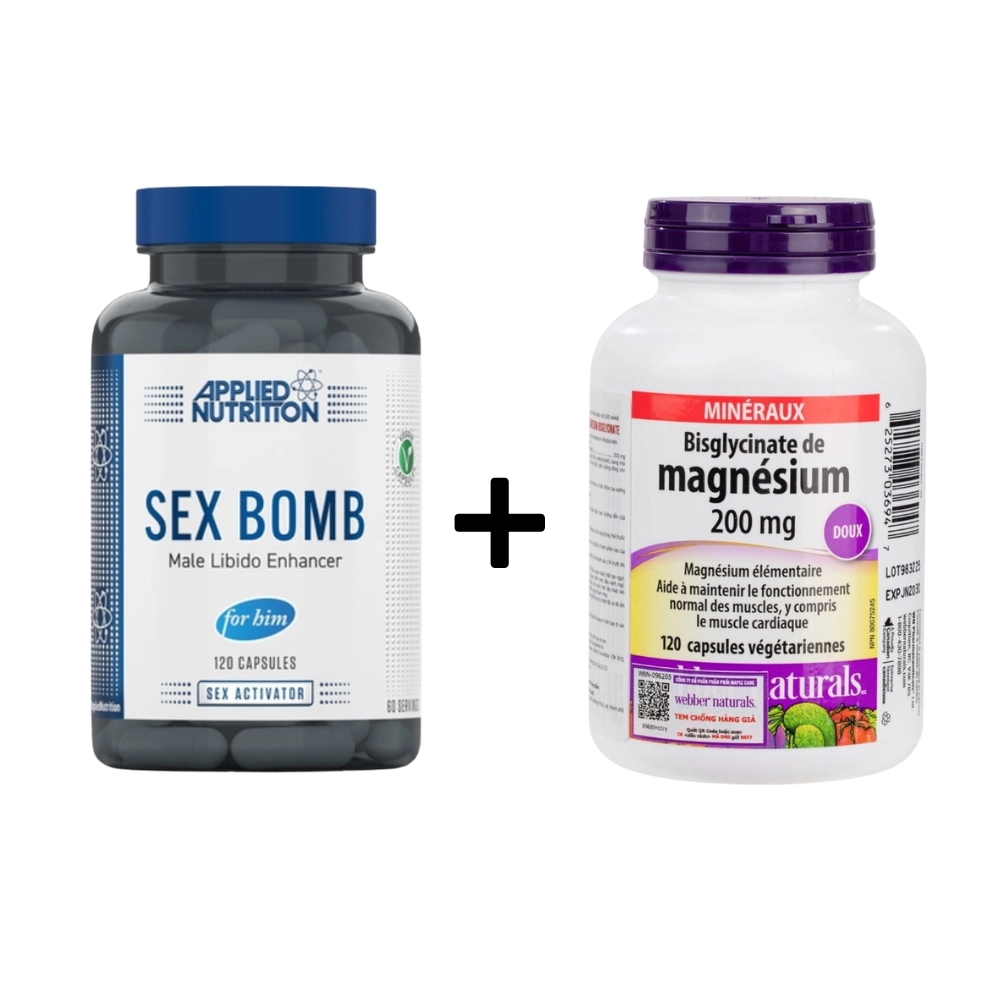 Combo Applied Nutrition Và Webber Magie Hỗ Trợ Tăng Cường Sức Khỏe Nam Giới, Giảm Strees, Cải Thiện Giấc Ngủ