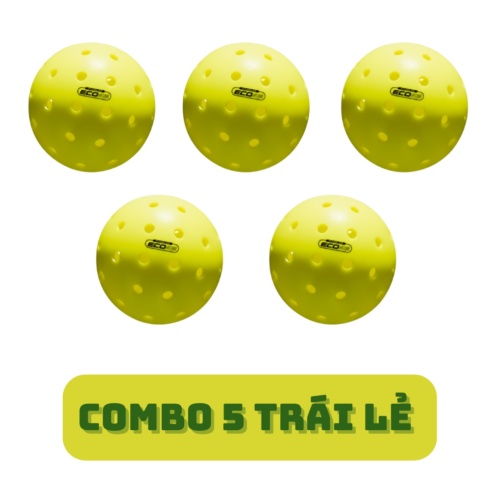 Combo 5 Trái Facolos F-Eco 48 Bóng Pickleball 48 Lỗ