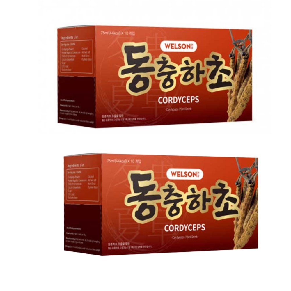 Combo 2 Hộp 20 Chai Welson Nước Uống Đông Trùng Hạ Thảo Cordyceps 75ml