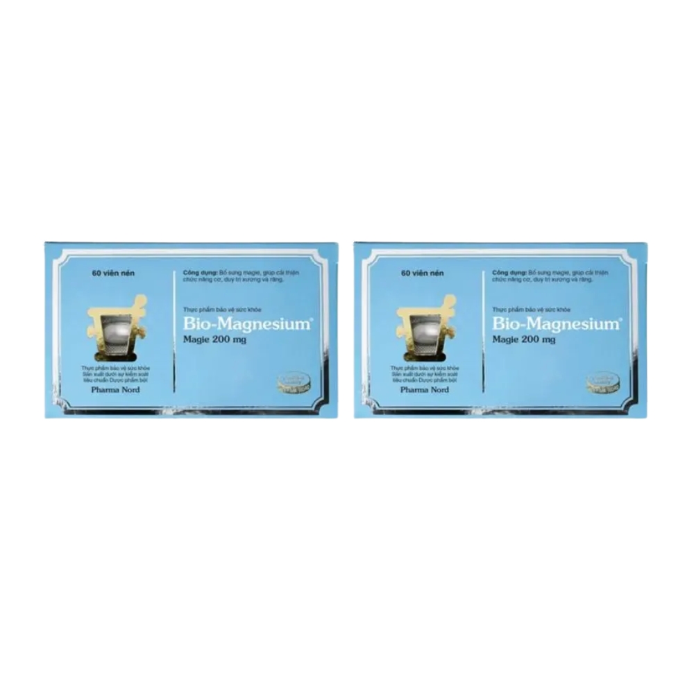 Combo 2 Hộp Pharma Nord Viên Uống Bio-Magnesium Hỗ Trợ Cải Thiện Chức Năng Cơ, Duy Trì Xương Răng Chắc Khỏe 60 Viên