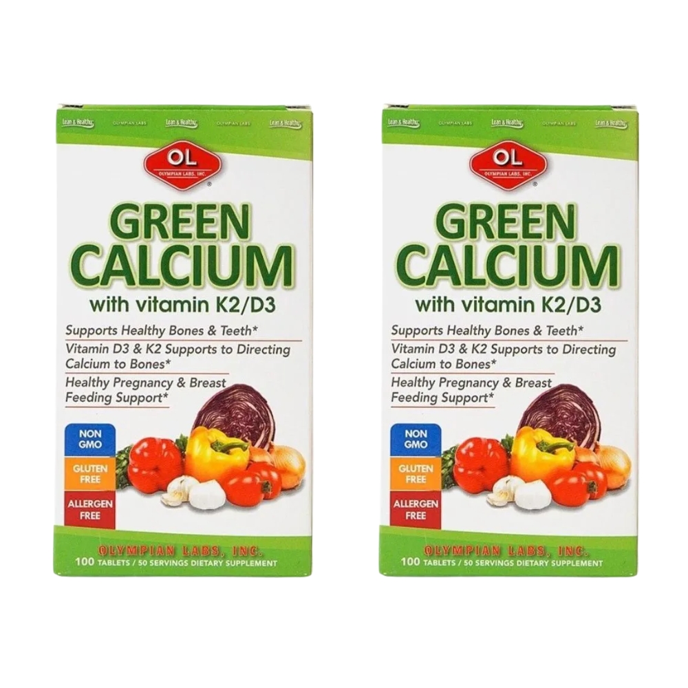 Combo 2 Hộp Olympian Labs Viên Uống Bổ Sung Canxi Hữu Cơ Green Calcium 100 viên