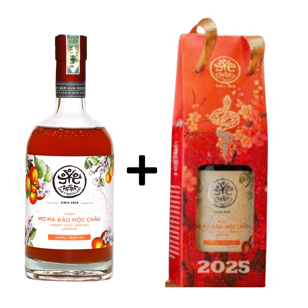 Combo Rượu Mơ Mầm 530ml Kèm Vỏ Hộp