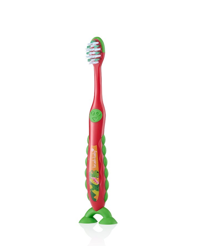 Brushbaby Bộ 2 Bàn Chải Đánh Răng Flossbrush Cho Bé Đang Thay Răng Sữa Màu Từ 3 - 6 Tuổi