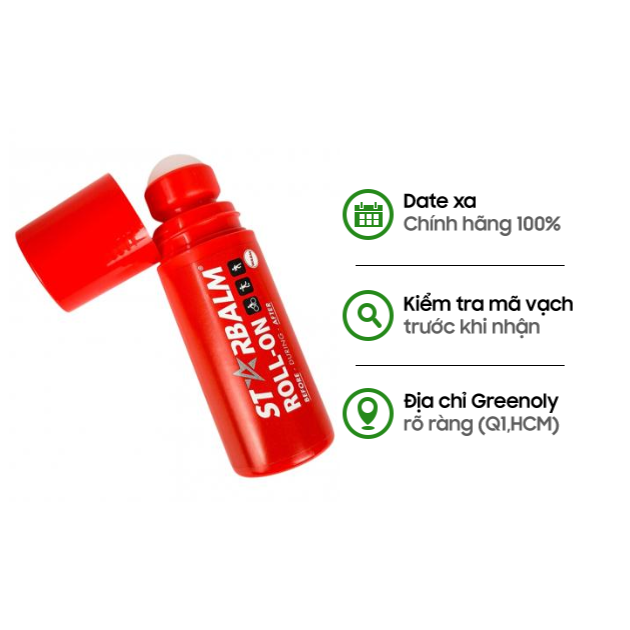 Starbalm Chai Lăn Làm Nóng Giúp Thư Giản Cơ Bắp, Căng Cơ Hỗ Trợ Giảm Đau Nhức Mõi Tay, Chân, Vai Và Lưng Chai 75ml