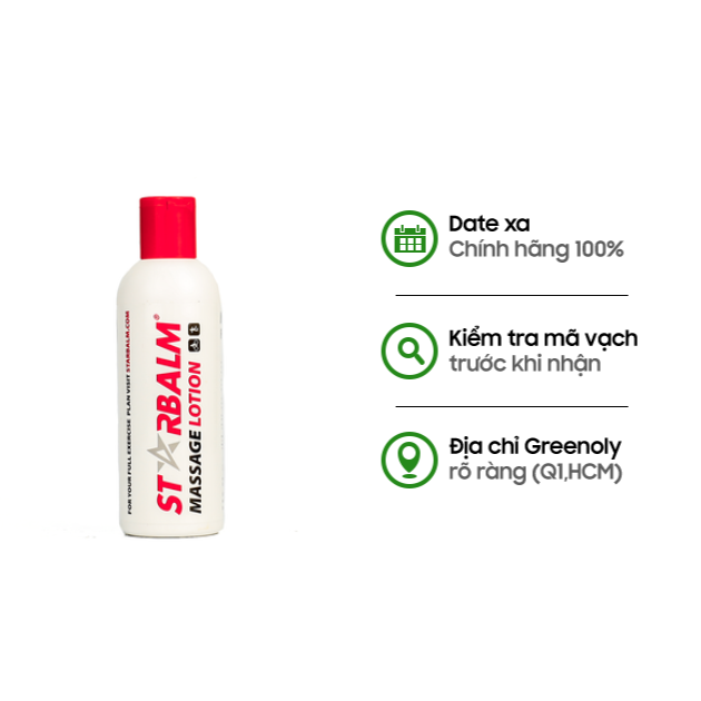 Starbalm Kem Dưỡng Xoa Bóp Massage Làm Nóng Mạnh Giảm Đau Nhức Mỏi Chai 150ml