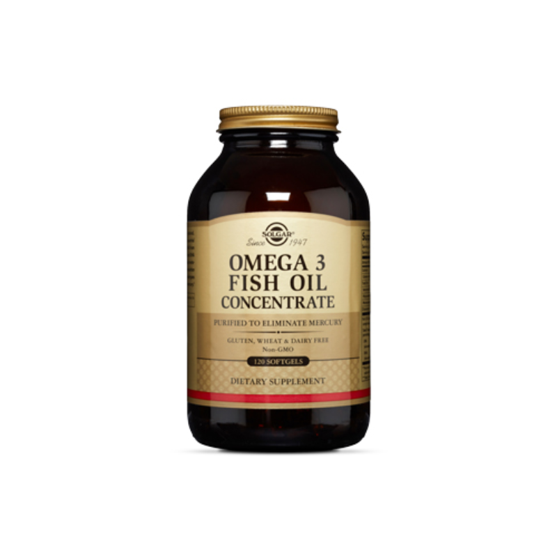 Solgar Viên Uống Dầu Cá Omega 3 Fish Oil Hỗ Trợ Giảm Mỡ Máu, Bổ Não Concentrate 120 Viên