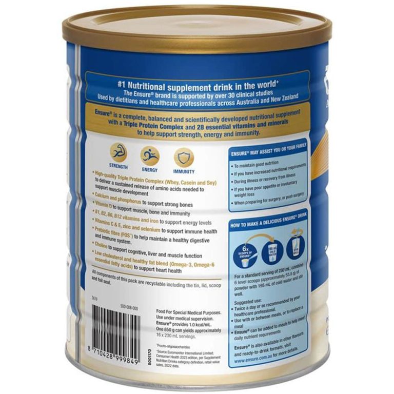 Ensure Sữa Bột Hương Vanilla Úc 850g