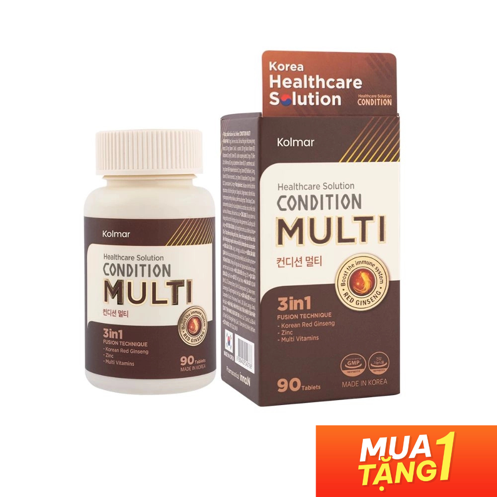 Kolmar Viên Uống Hỗ Trợ Tăng Cường Sức Khỏe Giảm Mệt Mỏi Condition Multi 90 Viên [Mua 1 Tặng 1]