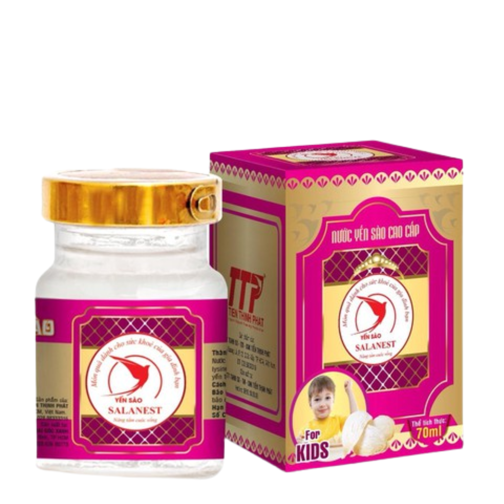 Sallanest Nước Yến Chưng 20% Tổ Yến Cho Bé For Kids 1 Hũ 70ml