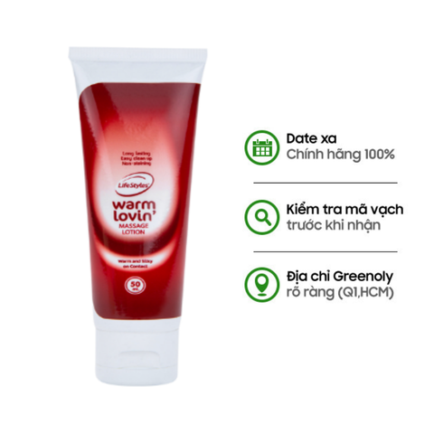 LifeStyles Gel Bôi Trơn Warm Lovin Tăng Cảm Giác Ấm Nóng 50ml