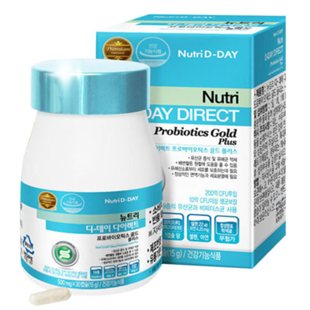 Nutri D-Day Viên Uống Men Vi Sinh Direct Probiotics Gold Plus 30 Viên