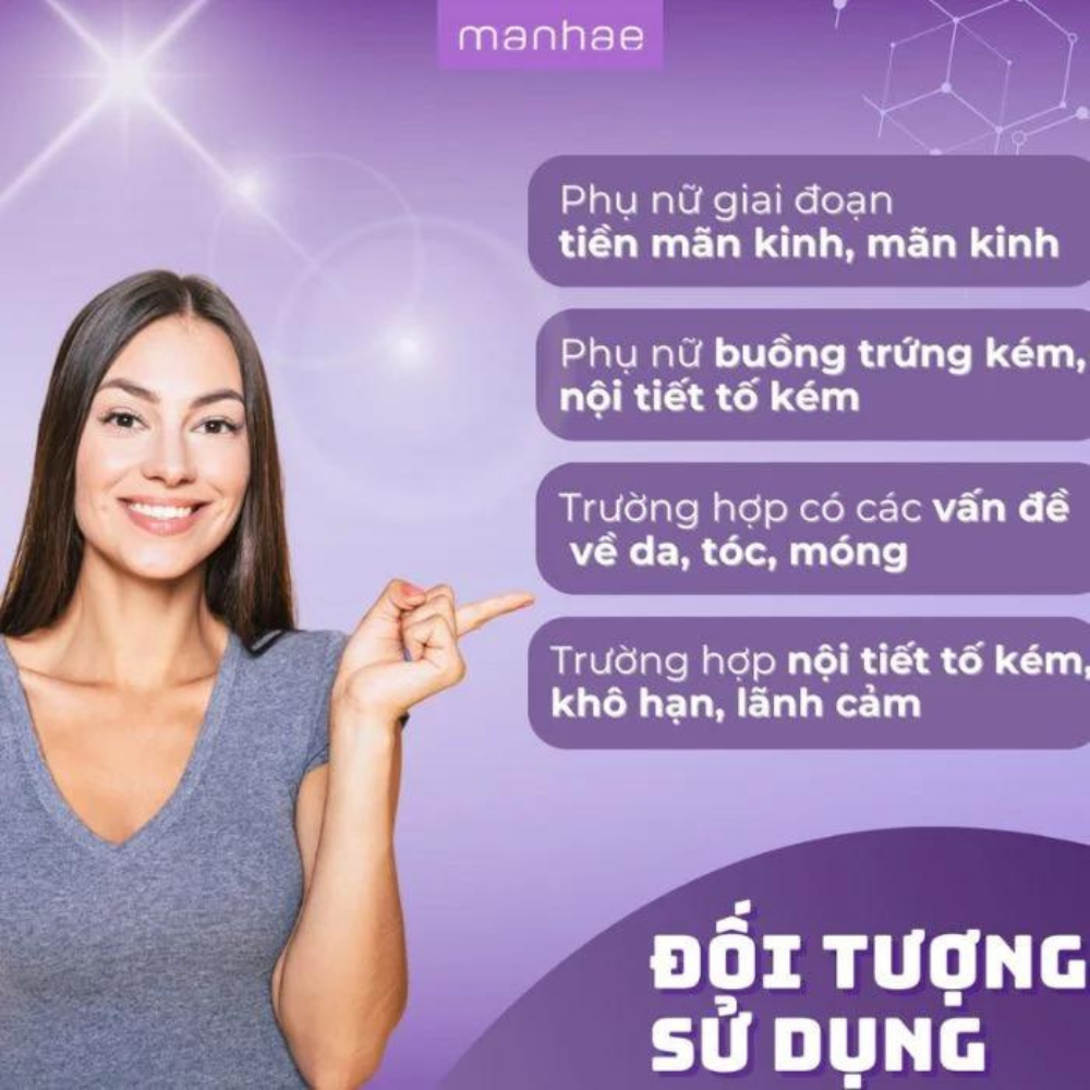 Combo 2 Hộp Manhae Viên Uống Nội Tiết Pháp Cho Phụ Nữ Tiền Mãn Kinh Không Gây U Nang, U Xơ 30 Viên