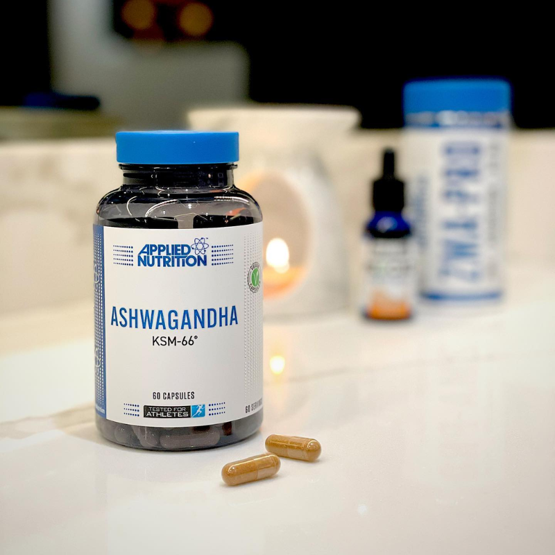 Applied Nutrition Viên Uống ASHWAGANDHA Hỗ Trợ Giảm Căng Thẳng, Tăng Cường Sức Khỏe Thể Chất Và Tinh Thần 60 Viên